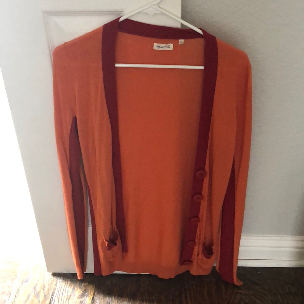 Orange and Red Cardigan